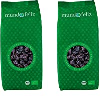 Los mejores  - Mundo Feliz - Ciruelas ecológicas secas sin hueso- 2 bolsas de 500 g